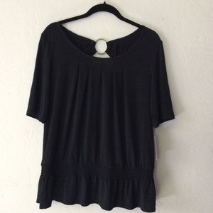 AB Studio Black Ladies Pullover Top